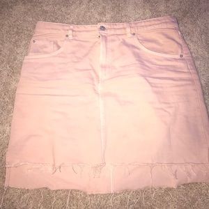 Pink jean skirt